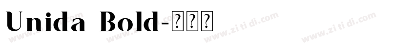 Unida Bold字体转换